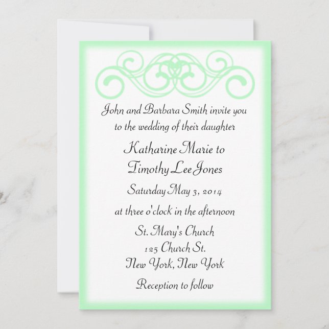 Invitation Mariage Fairytale Scroll (Devant)