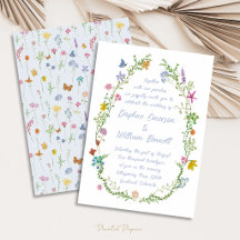 Mariage fantaisiste aux gribouillis floraux