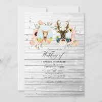 Mariage Fantaisiste de Cerfs de la Forêt Rustique 