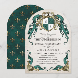 Invitation Mariage Fantastique sous les Arches d'un Château M
