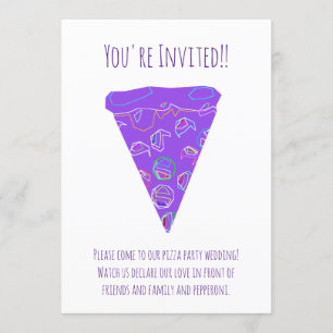 Invitation Mariage fête de la pizza