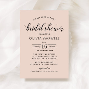 Invitation Mariage Fête de mariage Rose Poudré Gras Date