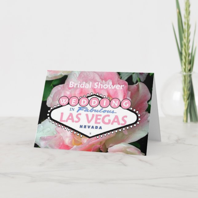 Invitation MARIAGE Fête des mariées à Las Vegas Card Flower 4 (Devant)