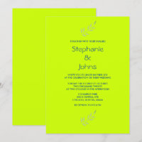 Mariage Feuille brillant vert néon jaune