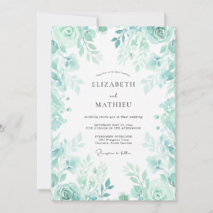 Invitation Mariage Feuille de Menthe