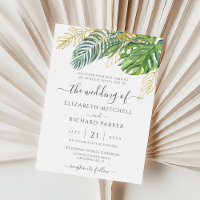 Mariage Feuille de palme sauvage tropicale