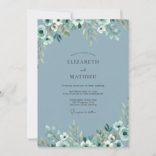 Invitation Mariage Feuille Peinte en Acier