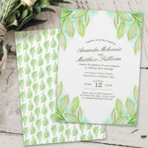 Mariage feuille vert de printemps frais