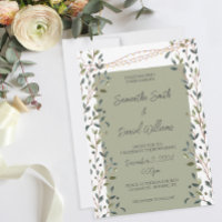 Mariage Feuilles Aquarelle Verdure