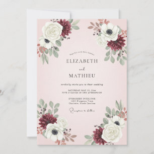 Invitation Mariage Feuillu aux Touches de Bourgogne