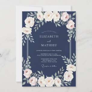 Invitation Mariage Feuillu Crème de Saphir