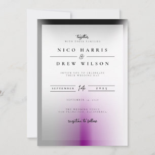 Invitation Mariage Fierté Demisexuel Élégant 
