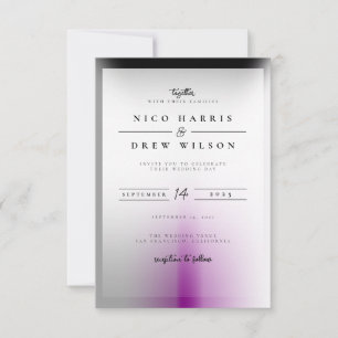 Invitation Mariage Fierté Demisexuel Élégant 