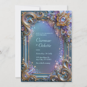 Invitation Mariage Filigrane de Bijou de Lavande