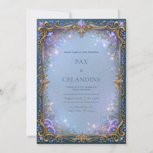 Invitation Mariage Filigrane Starlight Lavande