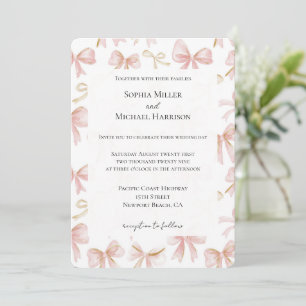 Invitation Mariage Fille Blush Pink