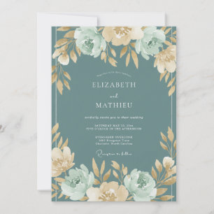 Invitation Mariage Fleur Botanique Douce Teinte