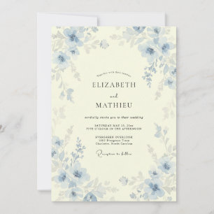 Invitation Mariage Fleur de Bleuet