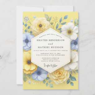 Invitation Mariage Fleur de Blossom Jaune