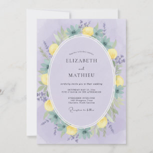 Invitation Mariage Fleur de Citron Lavande