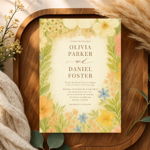 Invitation Mariage Fleur de Jardin Botanique Sauvage