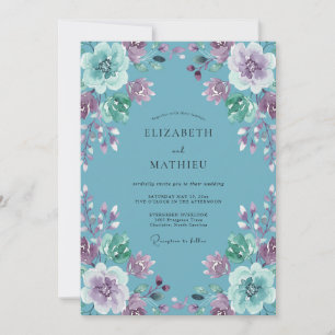 Invitation Mariage Fleur de Lavande Bleuet