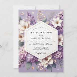 Invitation Mariage Fleur de Lavande Rêveuse