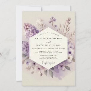 Invitation Mariage Fleur de Lilas Chuchotement
