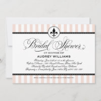 Mariage Fleur de Lis Rose Champagne Shower