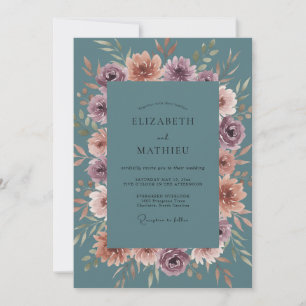 Invitation Mariage Fleur de Terracotta d'Acier