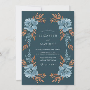Invitation Mariage Fleur de Thé Vert