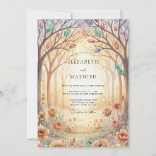 Invitation Mariage Fleur des Champs Forêt d'Or