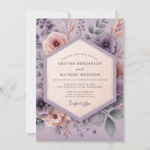 Invitation Mariage Fleur d'Éthérée de Lilas