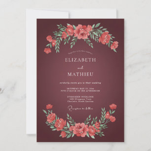 Invitation Mariage Fleur Éternelle Bourdon
