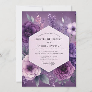 Invitation Mariage Fleur Mystique de Prunier
