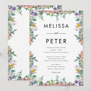 Invitation Mariage fleur sauvage