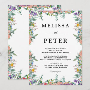 Invitation Mariage fleur sauvage