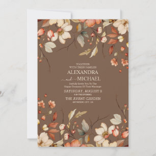 Invitation Mariage Fleur sauvage Boho Fall