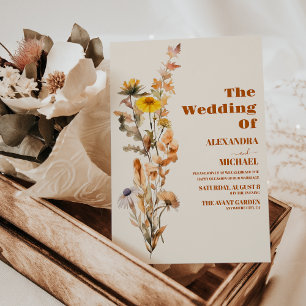 Invitation Mariage Fleur sauvage Boho Fall