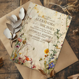 Invitation Mariage Fleur sauvage Boho Fall