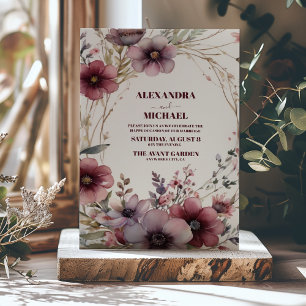 Invitation Mariage Fleur sauvage Boho Fall