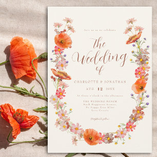 Invitation Mariage Fleur sauvage coloré