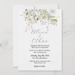 Invitation Mariage Fleur sauvage Daisy Stylish Spring
