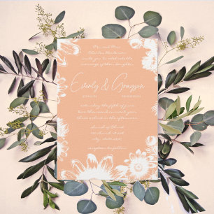 Invitation Mariage Fleur sauvage de Peach Bohemian