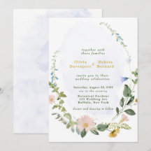 Mariage Fleur sauvage Dusty Blue Gold