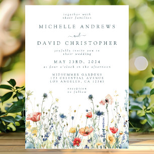 Invitation Mariage Fleur sauvage dynamique
