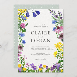 Invitation Mariage Fleur sauvage en floraison enchantée