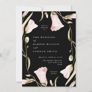 Invitation Mariage Fleur sauvage Premium Black Pampas Boho