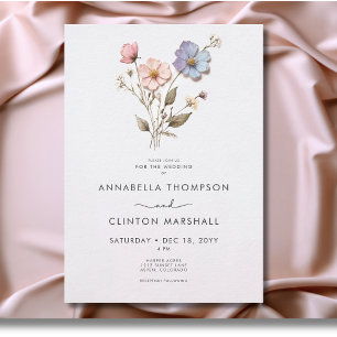 Invitation Mariage Fleur sauvage Pressé Moderne