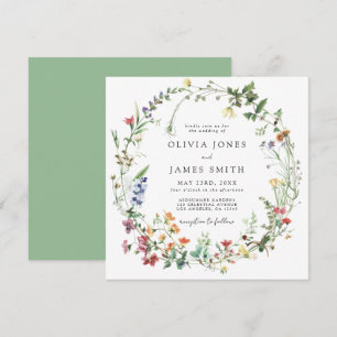 Invitation Mariage Fleur sauvage rustique